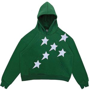 Womens hoodies tröjor streetwear y2k toppar stjärnor tryckt grunge goth överdimensionerade zipup harajuku hiphop kawaii kvinnor män 230323