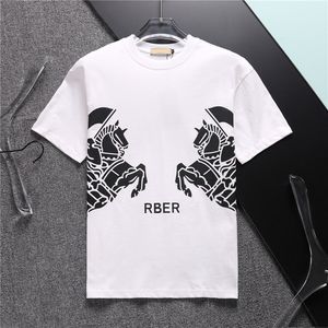 Men's T shirt Designer Fashion Black and White Knight Print Short Sleeve Tees Women's Casual Hip Hop Street Dress shirt Size M-3XL V4