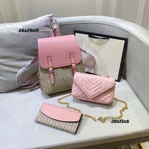 Designer de 3 peças Bolsa de mochila de mochila Bolsas de bolsa de corpo Cruz