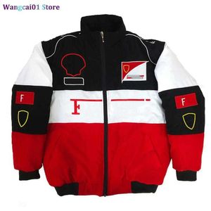 Herrjackor F1 Racing Suit Long-Seved Retro Motorcyc kostym Jacka Motorcyc Team Service Auto Repair Winter Cotton Suit Broidered Warm Jacket 0323H23