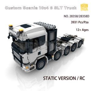 ブロックMOCカスタムスキャニアトラクター10x4 6 SLT RCトラックバラストプラットフォームカーPDF図面