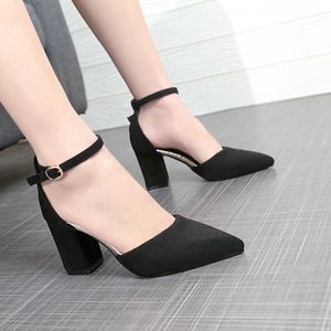 Klänningskor 2020Sandalias Femeninas High Heels Autumn Flock Pointed Sexy High Heels Female Summer Shoes Female Sandals Mujer ER33-43 AA230322