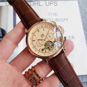 Автоматические верхние наручные часы бренд роскошные многофункциональные часы механические для мужчин качественные часы yicg