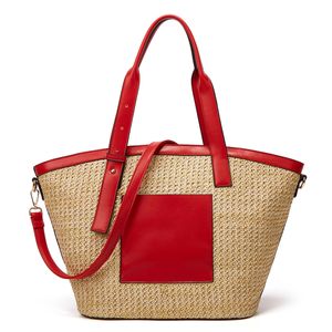 Modische Tasche Freizeit-Damentasche Handtasche aus grasgeflochtenem Shell-Material