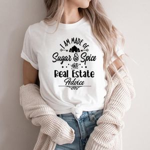 T-shirt da donna Camicia da agente immobiliare T-shirt da investitore immobiliare Regalo Casa Venditore Maglietta da donna T-shirt grafiche Top casual Donna