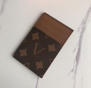 Modedesigner korthållare lyx plånbok herr dam kreditkort myntväskor Högkvalitativ blomma brev dam rutigt korta clutch väskor med låda grossist