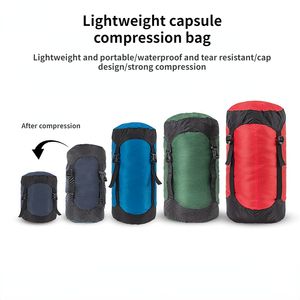 Sleeping Bags Compression Sack Stuff Sack Water-Resistant Ultralight Outdoor Storage Bag Space Saving Gear for Camping Hiking Storage bag 230323