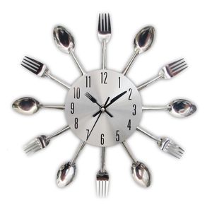 Настенные часы столовые кухонные настенные часы ложки вилки кухонные кварцевые настенные часы современный дизайн декоративный Horloge Murale Klock 230323