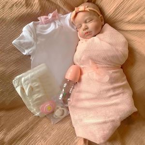 Dolls 19" LouLou Bebe Reborn Handmade Lifelike Real Limited Edition Sleeping born Soft Touch Cuddly 230323