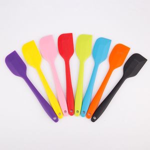 50PCS/lot Small Silicone Spatula Cookware Parts Jam And Cream Spatula Cake Spatula One Piece Solid Colour Butter Spatula Baking Tool