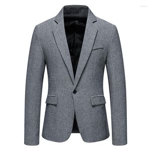 Ternos masculinos Mattswag Men Classic vintage Simple Blazers Spring Autumn One Button Business Party Jabedes Jackets