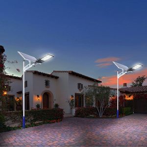 Lampioni stradali solari a LED Impermeabile IP66 Proiettore per esterni Proiettore Solari Lampada Plaza giardino parcheggio 400W 6500K Sicurezza Cortile Giardini crestech168