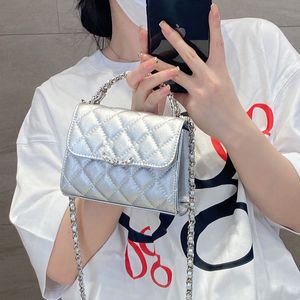 23P Top Handle Tote Vanity Bags With Silver Metal Hardware Matelasse Chain Crossbody Shoulder Handbags Luxury Designer Clutch Caviar Leather Pouch 14.5CM/18CM