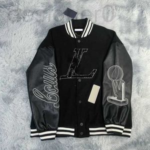 Giacche da uomo popolare Baseball Marca L Vintage Bomber Cappotti Lettera Ricamo Autunno Uomo Hip Hop Allentato Varsity Taglia M-3XL BQJ1