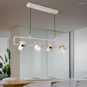 Ljuskronor nordisk designer matsal bord te bar butik fönster ljus lyx kreativ tre huvud lång restaurang ljuskrona