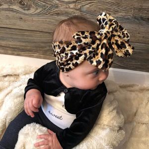 2023 Kids Tie-dyed Hairbands Leopard Printed Big Bow Headbands Soft Elastic Colorful Hair Bands Girls Cute Headdress Baby Accessories