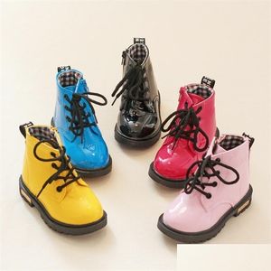 Boots Size2136 Children Girls Martin Pu Leather Waterproof Winter Kids Snow Rubber 220815 Drop Delivery Baby Maternity Dhv9K