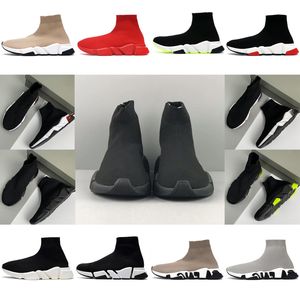 Designer-Sockenschuhe, Freizeitschuhe, dreifach, Schwarz, Weiß, S, Rot, Beige, lässige Sportschuhe, Socken, Turnschuhe, Herren und Damen, Strickstiefel, Stiefeletten, Plateau-Turnschuhe, Trainer