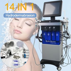 Hydro dermabrasion aqua peel face lift diamonddermabrasionスキンケア酸素ウォータージェットスパ14 in 1スーパーバブルマシン