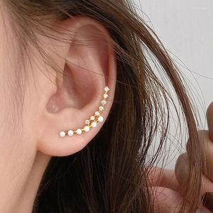 Stud Earrings Trend Chic Silver Color Women Girls Imitation Pearl Ear Hook Climbers / Crawlers Minimalist Jewelry Party Gift