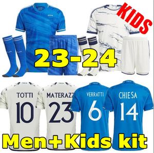 2023 italy soccer jerseys maglie da calcio short Sleeve CHIESA Training suit Italia 23 24 goalkeeper football Shirt T Men set kids kit uniform