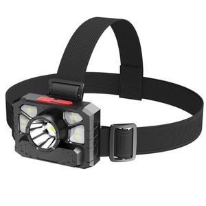 Mini Rechargeable Headlamp built in battery Head Lamp Torch Waterproof 4 Led cob Headlight For Outdoor Running Cycling Hunting Camping