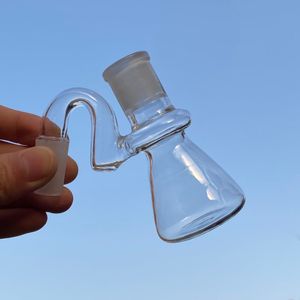 Mini Dry Glass Ash Catcher 14mm 4590 Gradi Narghilè Bong in vetro Catcher per giunti d'acqua Clear Bubbler Ashcatcher
