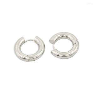 Orecchini a bottone moda acciaio inossidabile donna anello spesso 5 mm design semplice temperamento gioielli orecchio accessori YS398