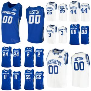 Колледж Creighton Bluejays 23 Trey Alexander Jersey Basketball 55 Baylor Scheierman 2 Райан Нембхард 24 Артур Калума 33 Фредрик Кинг 11 Райан Калкбреннер Мужчины дети