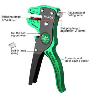 LAOA Mini Automatic Stripping Pliers Wire Cutter Small Duckbill Adjustable Electric Cable Stripper Tools Square MMHousehold tools