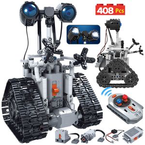 Bloklar ZKZC 408pcs City Creative High Tech RC Robot Elektrik Binası Uzaktan Kumanda Çocuklar İçin Akıllı Tuğla Oyuncaklar 230322