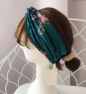 Ankomst elastiska kvinnor pannband mode flickor bokstäver hårband halsduk hårtillbehör