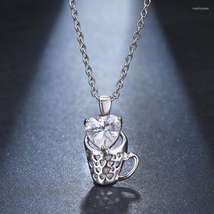 Цепочки Emmaya Brand Fashion Charm Cubic Cup Cup Shape Share Collece для женщин или влюбленных хрустальных украшений свадебный подарок