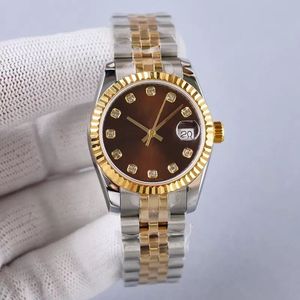 Designer Watches Datejust Iced Out Watch Multicolor Rostfri Steel Strap Waterproof hela automatiska Montre de Luxe Luxury Moissanite Watch 31mm 28mm SB030 C23