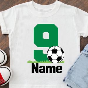 Kids Shirts Familie T Shirt Fußball Geburtstag Custom Name Design Football Trikots Junge Daddy Mama T Shirt 230322