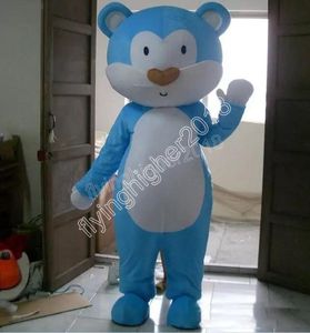 New Adult blue bear Mascot Costume customize Cartoon Anime theme character Adult Size Christmas Birthday Costumes