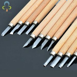 pcspcspcs Set di utensili manuali per coltelli a scalpello per intaglio del legno professionale per sgorbie per falegnami intagliate dettagliate di base GYH