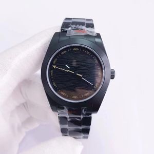 All Black Top Quality Luxury Men's Watch Hand Batman 40mm Movimento automático Sapphire Glass Black Carmelon Diver Watch