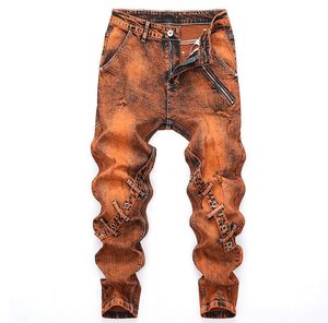 Jeans masculinos Moda de retalhos de streetwear Men Baggy Troushers Hip Hop Straight harajuku calça jeans Pantalones HOMBRE