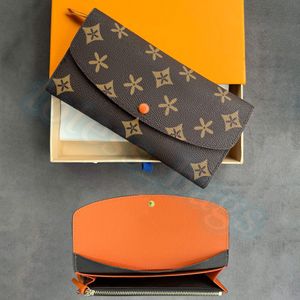 Högkvalitativa korthållare 2023 Dammyntplånböcker M60697 Emilie lång plånbok herr Plånbok 4 kreditkortsfack Lyx designerknapp Plånböcker korthållare nyckelficka Clutch