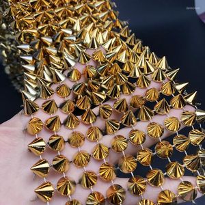 Schmuckbeutel Silber Gold Kleidungsstück Kunststoff Spike Besatz Bühne Niete Ohrstecker Tasche Hut Schuh Kleidung Leder Basteln Dekoration DIY Punk