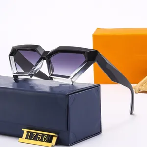 Óculos de sol de marca de luxo 2023 Designer de óculos de sol de alta qualidade óculos femininos masculinos óculos femininos óculos de sol UV400 lente unissex com caixa 1756