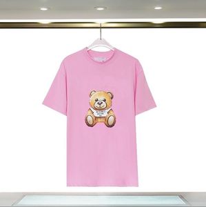 Nowa męska koszula polo projektant t-shirty letnie damskie luksusy kreskówka niedźwiedź drukuj koszulki damskie najwyższej jakości koszulka z krótkim rękawem moda męska luźne koszulki ubrania bluza z kapturem