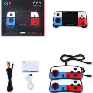 G9 Handheld Portable Arcade Game Console 3,0 Inch HD Screen Gaming Players Bulit-in 666 Classic Retro Games TV Console AV Output With Two Controllers DHL