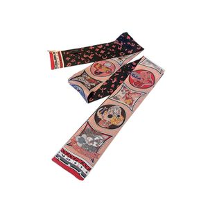 Jedwabny szalik nowy projektant szalik szalik moda torebka torebka, krawat jedwabny materiał walentynkowy prezent 101