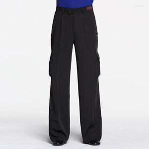 Pantaloni da ballo per uomo e donna da palcoscenico Pantaloni da ballo multitasche universali maschili Pantaloni moderni latini femminili Gamba larga B-6011