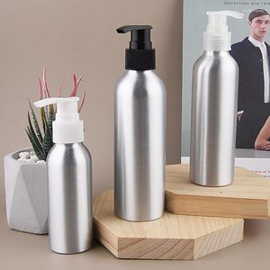 保管ボトル100ml 150ml空のアルミニウムローション液体ソープポンプ容器用プラスチック化粧品容器用