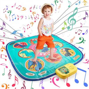 Mats de dança 90x90cm Toys eletrônicos Musical Tapete Musical com luzes LED 3 Modos de jogo, incluindo níveis de desafio, crianças presentes