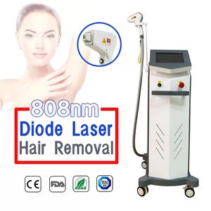 Macchina per la depilazione del laser a diodi 808nm Macchina per la bellezza del diodo laser 808 Chip importati tedeschi Rimozione dei peli del laser senza dolore per l'uso nel salone di bellezza spa