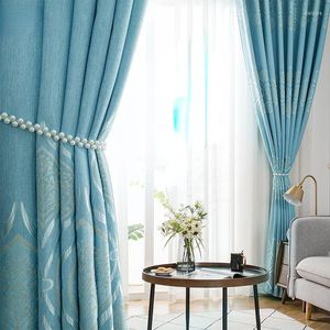 Cortina efetivamente bloqueia as cortinas da luz solar para a sala de estar moderno quarto simples de estudo bordado à prova de frio